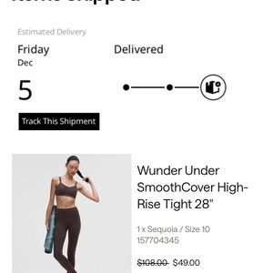 lululemon athletica Wunder Under SmoothCover High-Rise Tight 28" in Brown